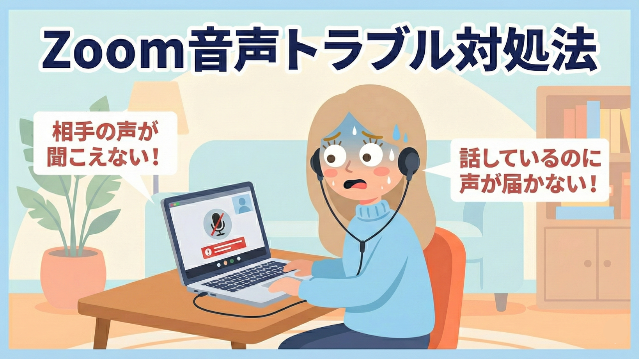 Zoomで音声が「聞こえない」「届かない」ときの対処法とマイクテスト