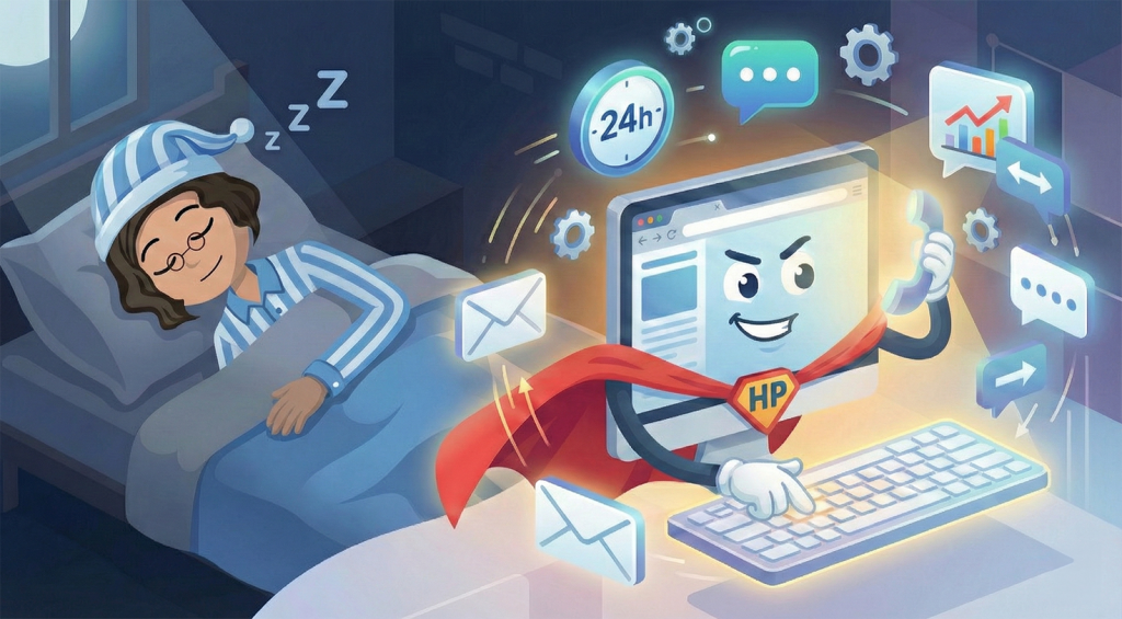 ホームページは24時間365日、働き続ける優秀な営業マン